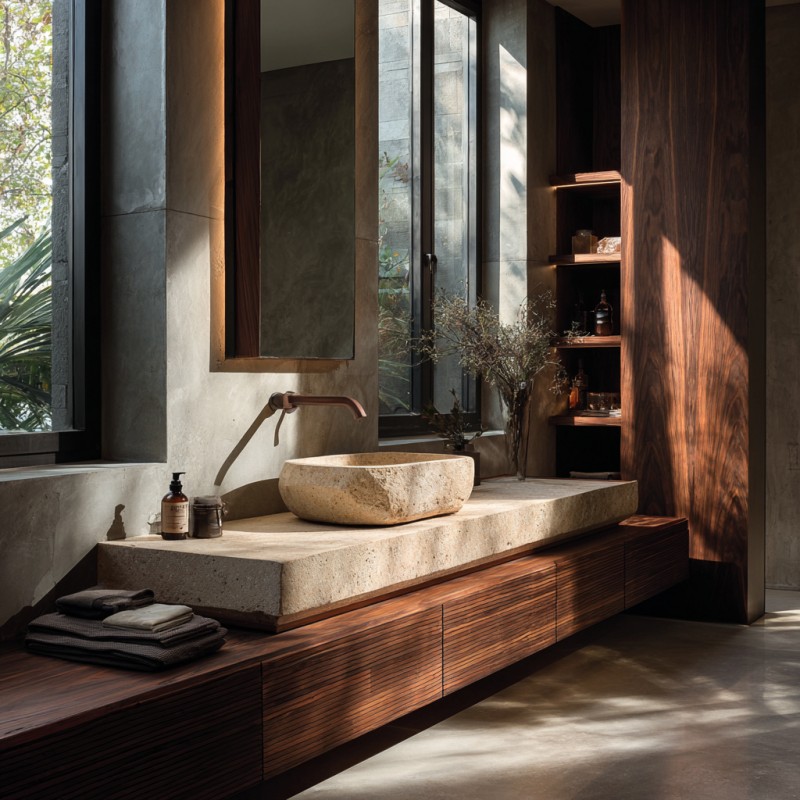 Mueble de baño italiano minimalista a medida