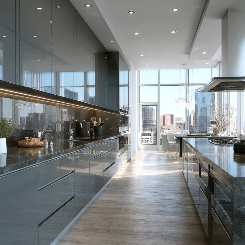 Diamond Gloss Lacquer Kitchen Cabinets