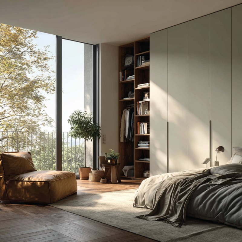 Matte Lacquer Built-in Wardrobes