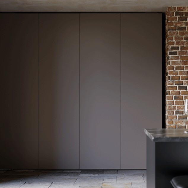 Puerta oculta integrada de chapa de madera de lujo