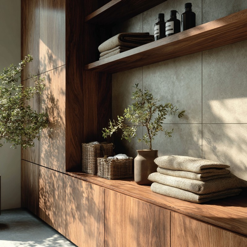 Sistema modular de almacenamiento para baño totalmente de aluminio